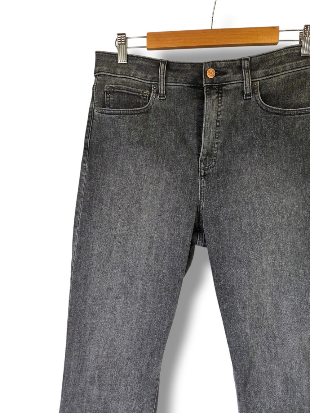 Gap Faded Black Classic Straight High Rise Denim Jeans Size 31/ 12S - Picture 7 of 8